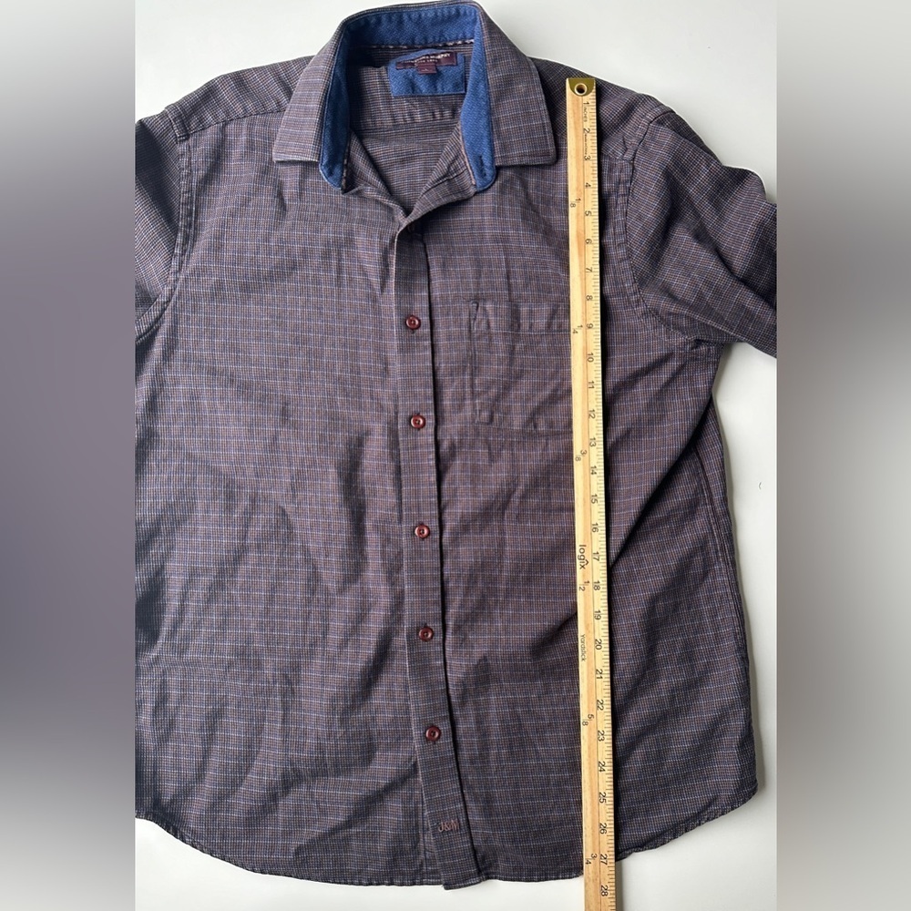 Johnston & Murphy Multicolor Plaid Soft 100% Cotton Button Up Shirt Men’s Large - Picture 5 of 6